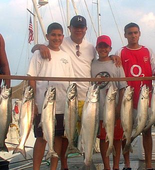 Lake Michigan fishing adventure with King Salmon.